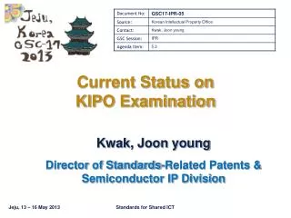 Current Status on KIPO Examination