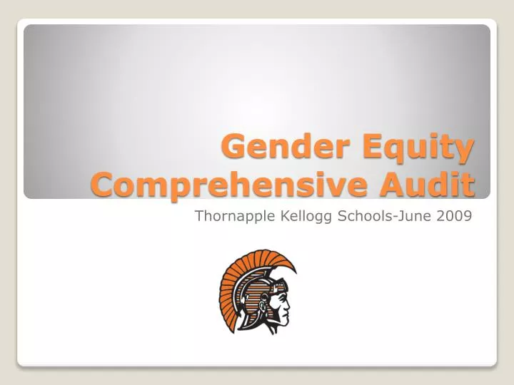 gender equity comprehensive audit