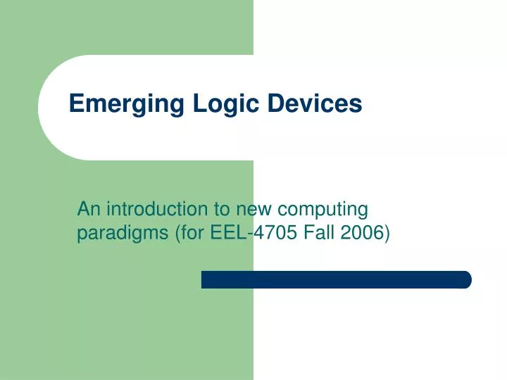 emerging logic devices