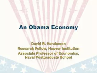 An Obama Economy