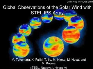 Global Observations of the Solar Wind with STEL IPS Array