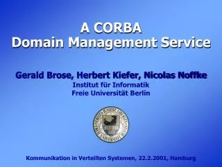 a corba domain management service