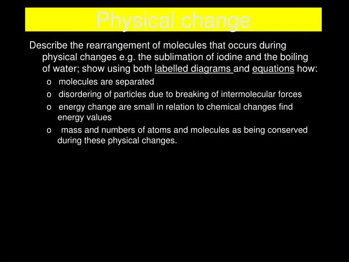 physical change