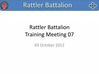 Rattler Battalion Training Meeting 07