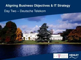 Aligning Business Objectives &amp; IT Strategy