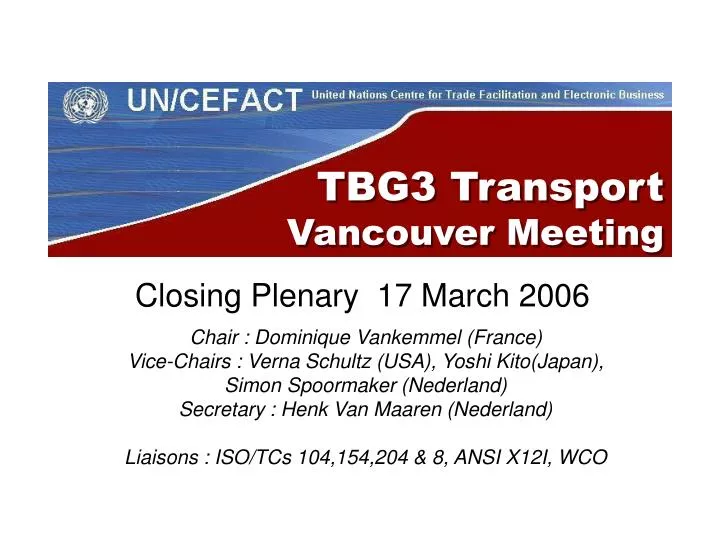 tbg3 transport vancouver meeting