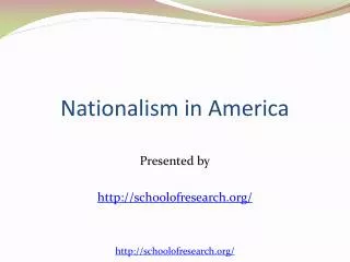 Nationalism in America