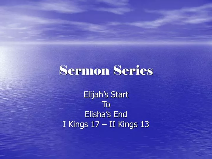 sermon series