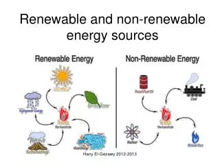 Renewable and non-renewable energy sources