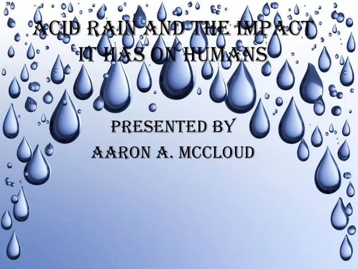 acid rain and the impact it has on humans