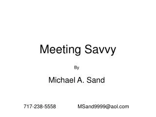 Meeting Savvy