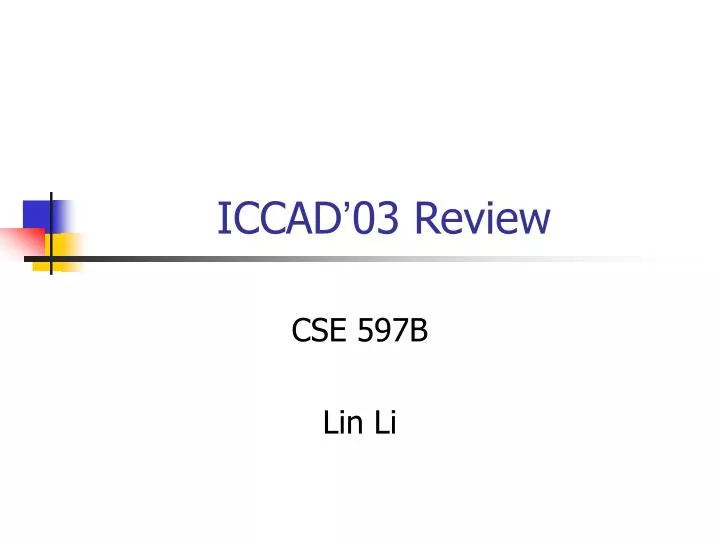 iccad 03 review