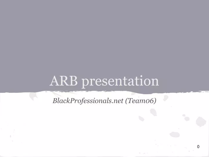 arb presentation