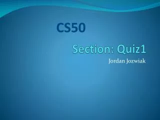 Section: Quiz1