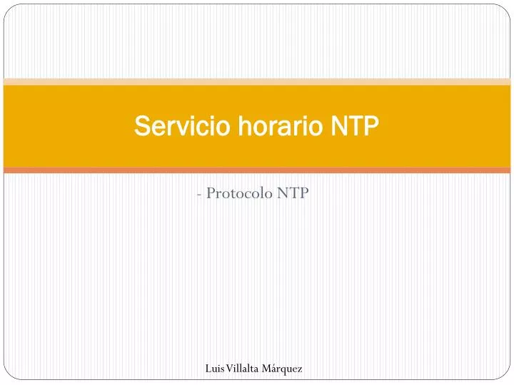 servicio horario ntp