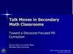 Talk Moves in Secondary Math Classrooms - slide 1