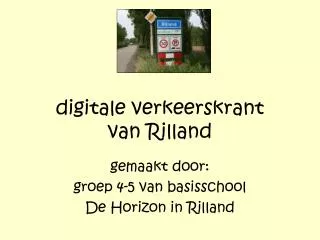 digitale verkeerskrant van rilland