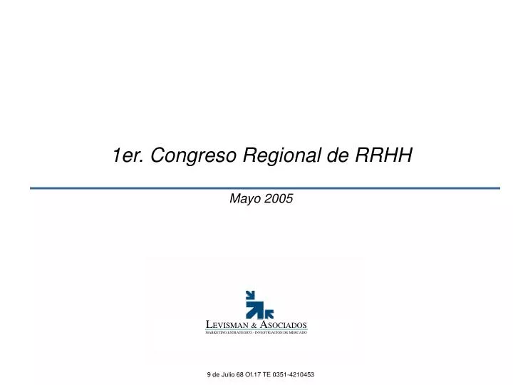 1er congreso regional de rrhh mayo 2005