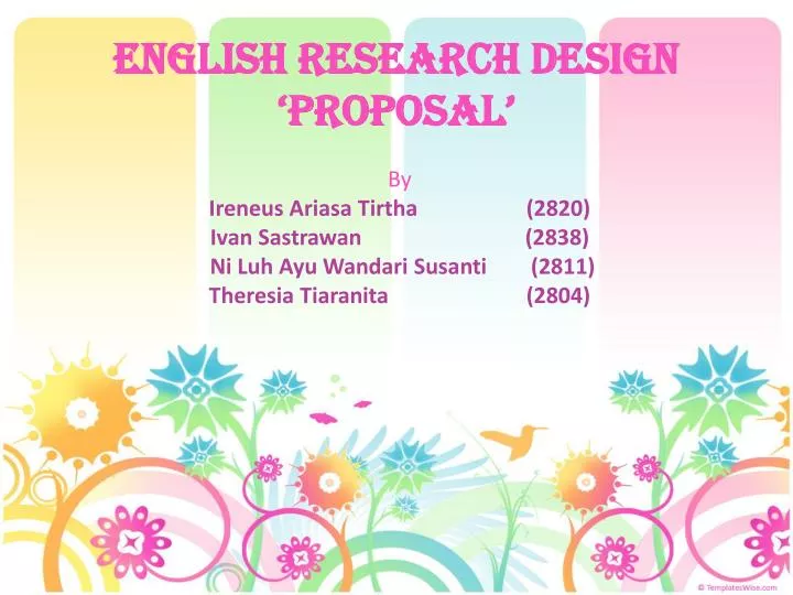 english research design proposal