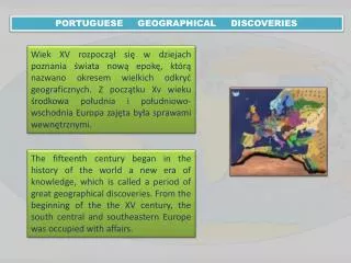 PORTUGUESE GEOGRAPHICAL DISCOVERIES