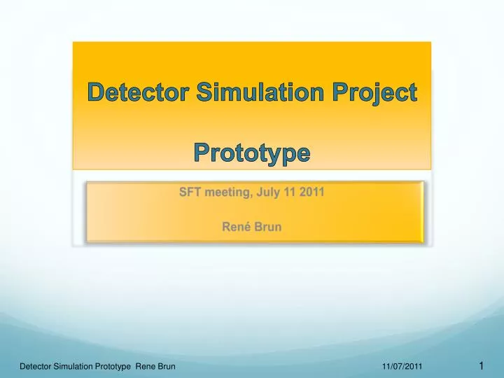 detector simulation project prototype
