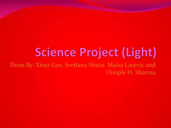 science project light