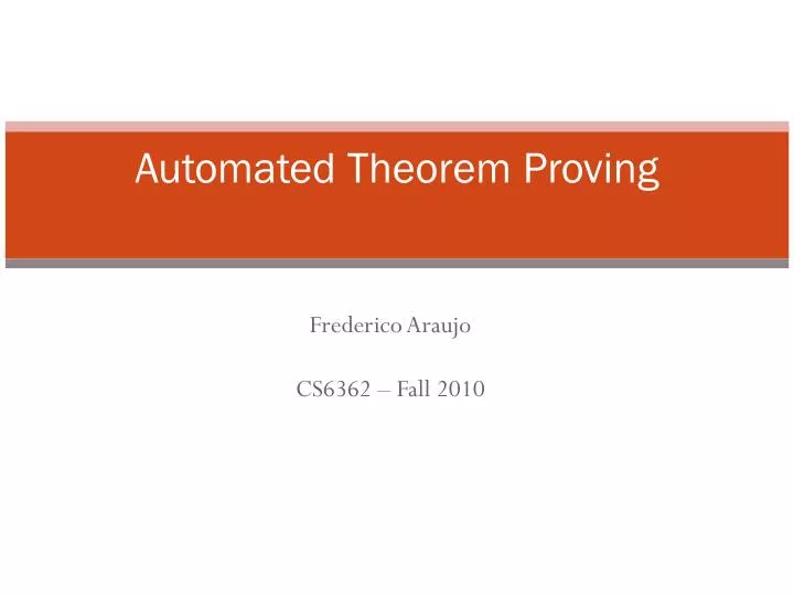 automated theorem proving