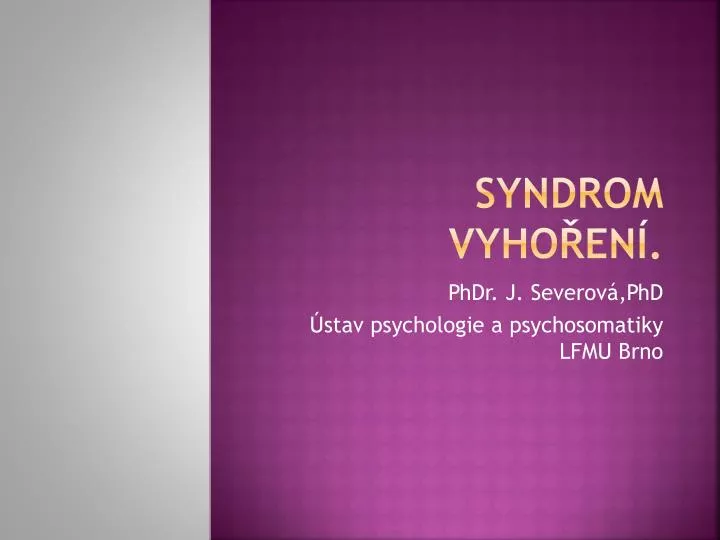 syndrom vyho en
