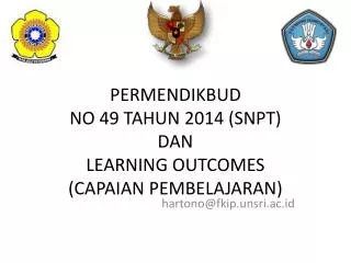 permendikbud no 49 tahun 2014 snpt dan learning outcomes capaian pembelajaran
