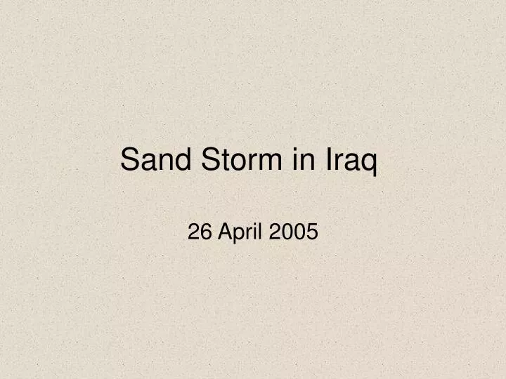 sand storm in iraq