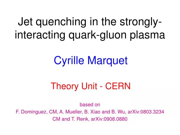 jet quenching in the strongly interacting quark gluon plasma