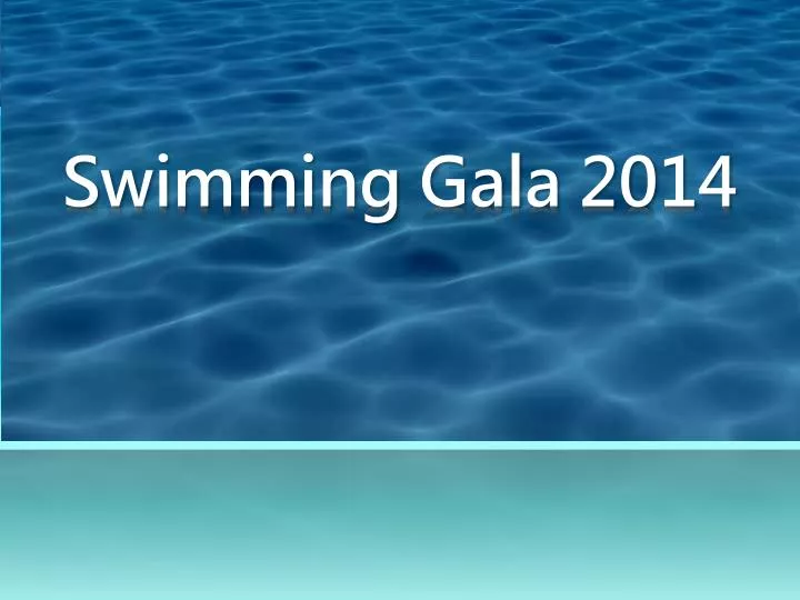 swimming gala 2014
