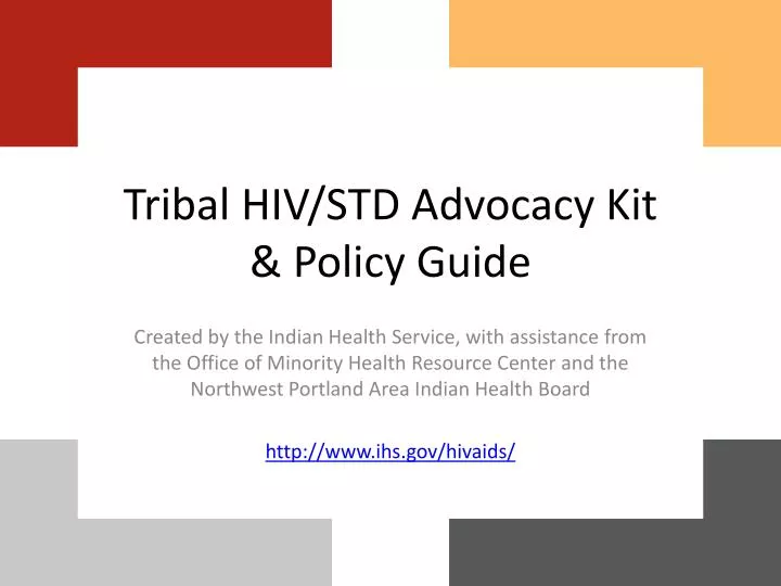 tribal hiv std advocacy kit policy guide