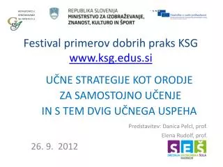 Festival primerov dobrih praks KSG ksgs.si
