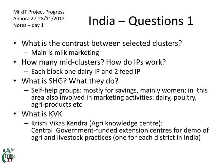 india questions 1