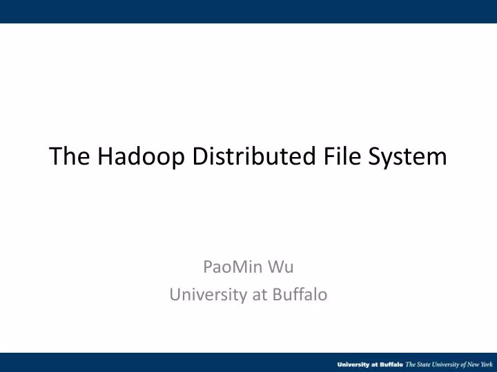 the hadoop distributed file system