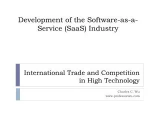 International Trade and Competition in High Technology