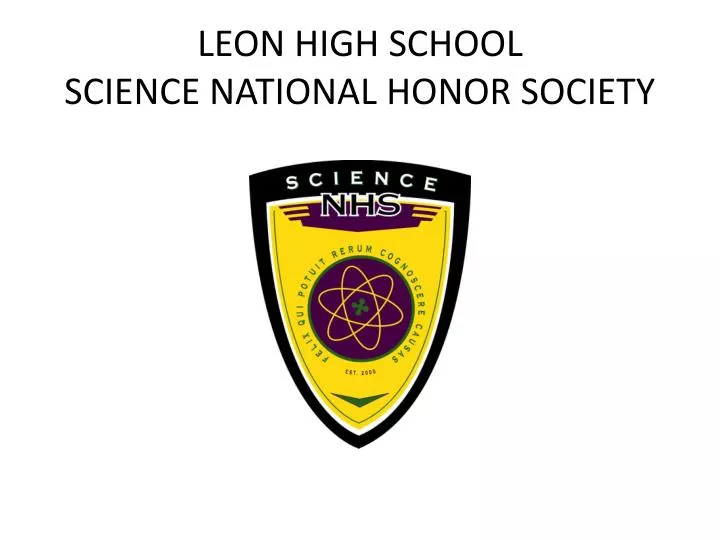 leon high school science national honor society