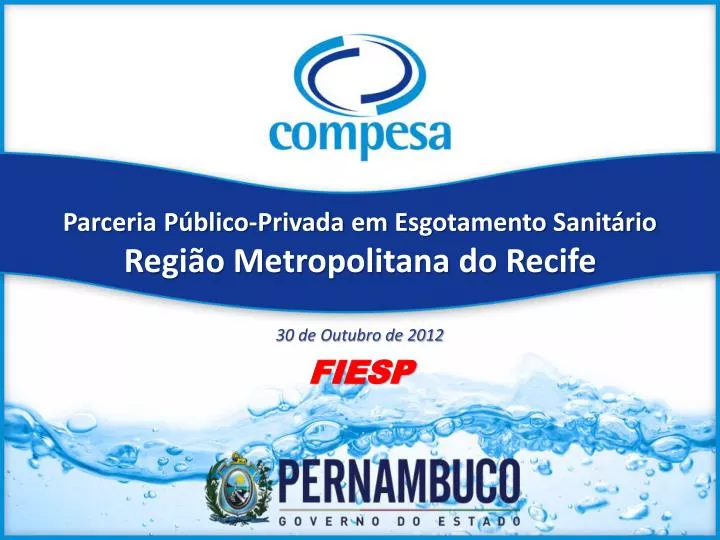 parceria p blico privada em esgotamento sanit rio regi o metropolitana do recife
