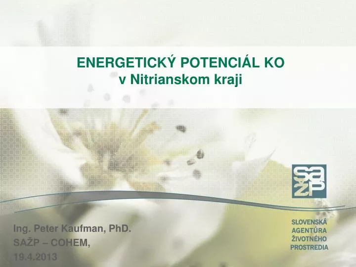 energetick potenci l ko v nitrianskom kraji
