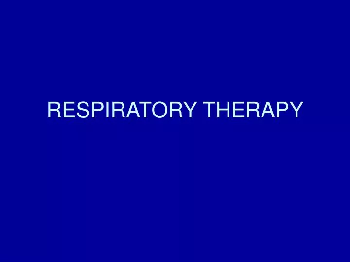 respiratory therapy