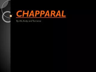 CHAPPARAL