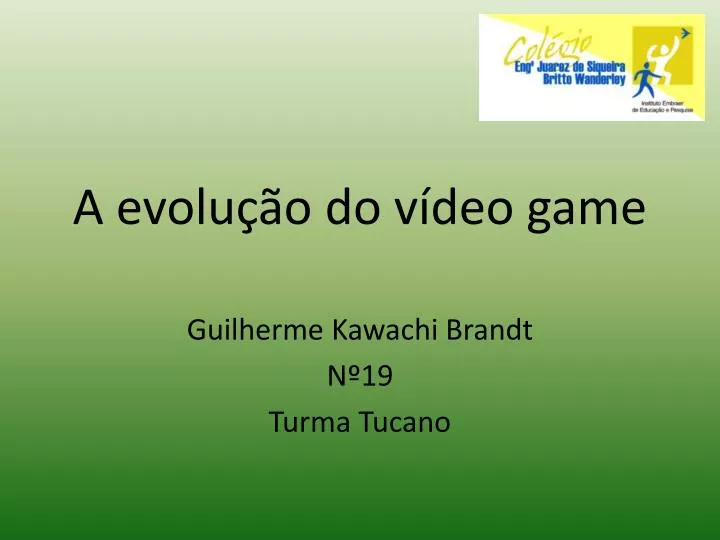 a evolu o do v deo game