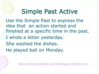Simple Past Active