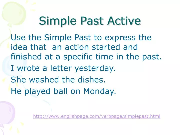 simple past active