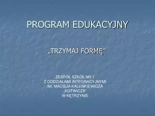 program edukacyjny