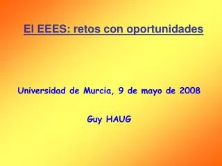 El EEES: retos con oportunidades