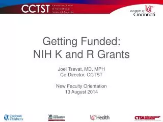 Getting Funded: NIH K and R Grants