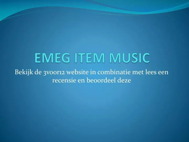 emeg item music