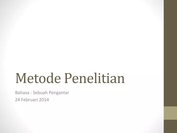 metode penelitian